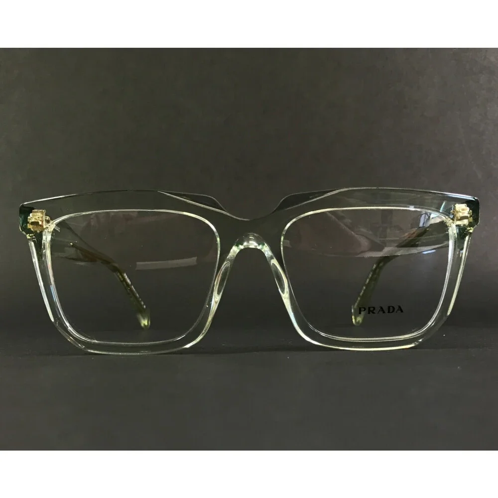 Prada Eyeglasses Frames VPRA19 14R-1O1 Transparent Mint Green Square 54-18-145